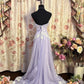 Lilac Strapless Prom Dresses Long Evening Party Dress    fg7344