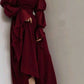 Beautiful Vintage Romantic A-line Burgundy Prom Dress Evening Dress      fg4534