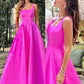 Elegant Hot Pink Long Prom Dresses     fg2343