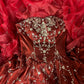 A line burgundy quinceanera dress for girls birthday party prom dresses sweet 16 dresses   fg7368