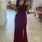 Dark red sparkly glitter prom dress long evening dress      fg4920