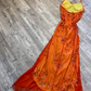 Elegant Orange Spaghetti Straps Beaded Prom Dress Party Dress       fg5364