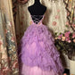 A Line Quinceanera Dress Ball Gown Tulle Sweet 16 Dress      fg7232