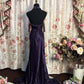 Grape Halter Prom Dresses Long Evening Party Dress    fg7348