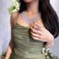 Green A Line Long Prom Dress Formal Party Dress      fg5536