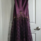 Vintage purple dress with flower accents Formal Evening Dress         fg6334