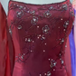 Burgundy Prom Dresses Evening Dress Floor Length Party Gowns     fg6556