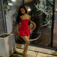 Strapless Red Homecoming Dress A Line Short Birthday Dress      fg6516