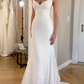 Mermaid V Neck Lace Long Wedding Dresses, Elegant Wedding Dress        fg7180