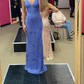 Blue Long Prom Dress, Elegant Evening Party Dress     fg7339