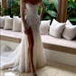 Luxury Women's Elegant Wedding Dresses Lace Side Split Sexy Princess Bridal Gown       fg7317