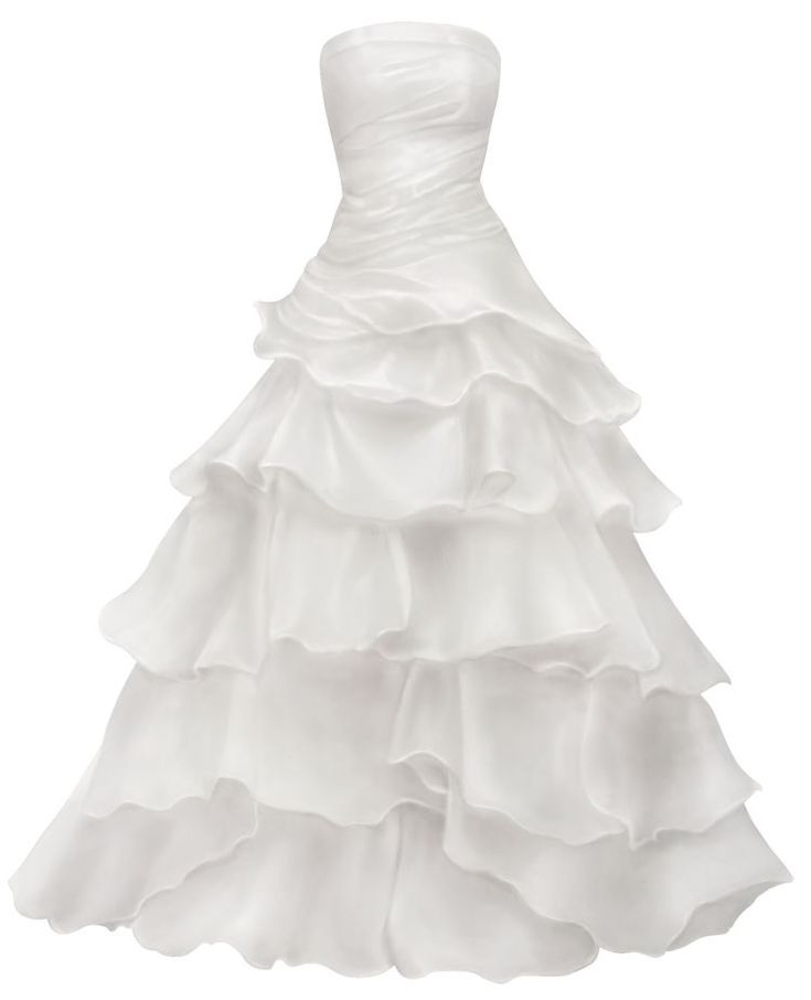 Strapless A Line Ruffle Long Prom Dress Layered Wedding Dress        fg7185