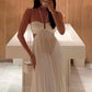 A Line White Long Party Dress Prom Dresses      fg7136