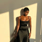 Black sexy prom dress evening gowns black girl women formal Dress       fg6789