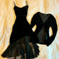 Black Velvet Tiered Cocktail Dress Prom Party Gowns Formal Dresses      fg7231