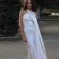 Casual Dresses Women Backless Sexy Satin Ribbon Sleeveless Elegant Lady Party Gown Long Evening Prom Dresses    fg6815