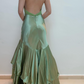 Green Vintage Beaded Long Formal Gown Evening Dress    fg6745