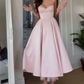 Women's Sleeveless Midi Dress Pink Evening Gown     fg6638