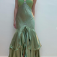 Green Vintage Beaded Long Formal Gown Evening Dress    fg6745