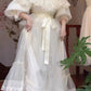 Vintage Victorian Style White Princess Dress Retro Lace Puff Sleeve  Romantic Dress     fg7265