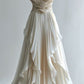 Ivory Beaded A-line Evening Gown Long Evening Party Prom Dresses Wedding Dresses        fg7302