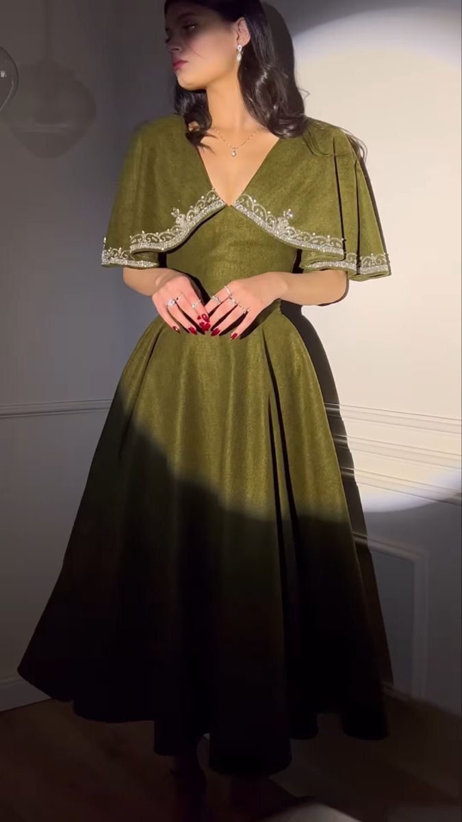 Elegant A line Prom Dress,Green Evening Dress Formal Prom Gown     fg7270