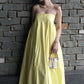 Yellow Spaghetti Straps Elegant A line Prom Dress Yellow Evening Dress     fg7275