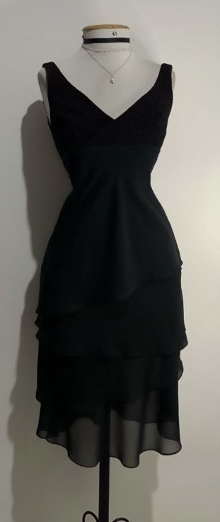 Black Formal Midi Party Dress Cocktail Dress      fg6868