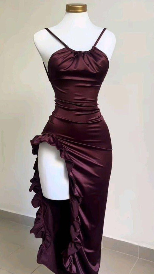 Sexy Women Bodycon Long Dress Backless Strapless Ruffles Party Elegant Evening Dresses        fg6662