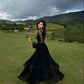 Black Lace Sexy Evening Dress Long Prom Dresses   fg7562