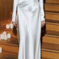 White Off Shoulder Long Sleeves Wedding Dress Bridal Gown   fg7481