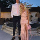 Elegant Pink Classy Long Party Dress Wedding Guest Dress     fg5544