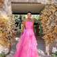 Pink Long Formal Gowns, Pink Party Dresses   fg2673