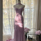 Purple Elegant Mermaid Spaghetti Strap Tulle Sequin Prom Dress Evening Gown   fg7613