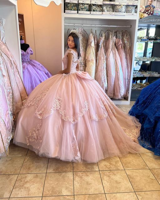 pink Quinceanera Dresses Ball Gown Formal Prom Graduation Gowns Princess Sweet 15 16 Dress        fg5588