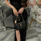 Black Prom Dress, Evening Party Dress With Slit      fg6524