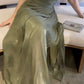 Green A Line Long Prom Dress Formal Party Dress      fg5536