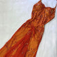 Elegant Orange Spaghetti Straps Beaded Prom Dress Party Dress       fg5364