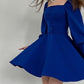 Royal Blue Long Sleeves Sexy Short Occasion Dress Short Prom Dress       fg6027