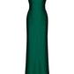 Simple Green Satin Prom Dress     fg5653