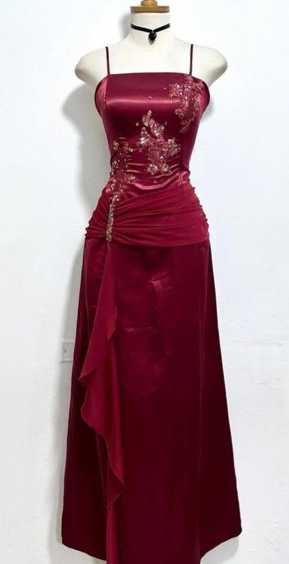 Burgundy Prom Party Dress Long Formal Evening Dress    fg7497