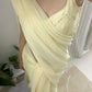 Yellow Two Piece Evening Dresses Long Prom Gowns  fg7473