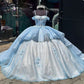 Luxury Quinceanera Dresses Applique Corset Ball Gown Prom Sweet 16 Dress    fg2493