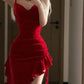 Red Bodycon Short Party Homecoming Dress       fg6005