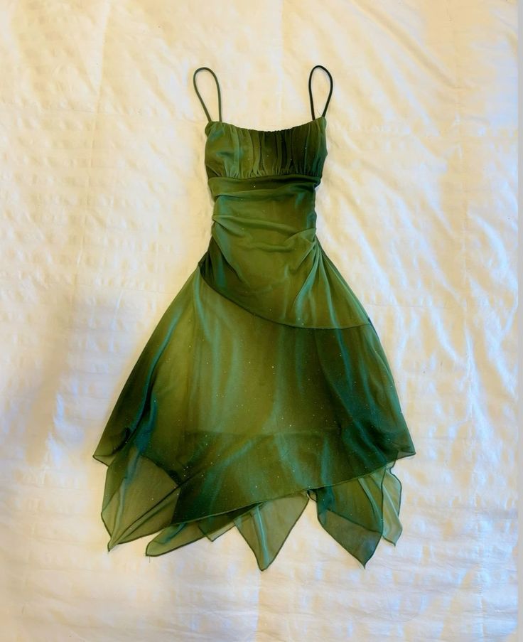 A line green shinny dress sexy party dress Homecoming Dress   fg6137