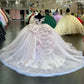 Ball Gown Off Shoulder Tulle Long Prom Dress, Sweet 16 Dress      fg5469