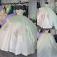 Luxury Quinceanera Dresses Applique Corset Ball Gown Prom Sweet 16 Dress    fg2493