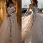 off the shoulder sweetheart applique lace long sleeves long wedding dress     fg7502