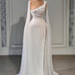 Evening Dresses Pearls Strapless Sexy High Split Long Formal Party Gowns       fg5455