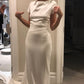White Casual Wedding Dress With Train Sexy Mermaid Bridal Gowns     fg5652